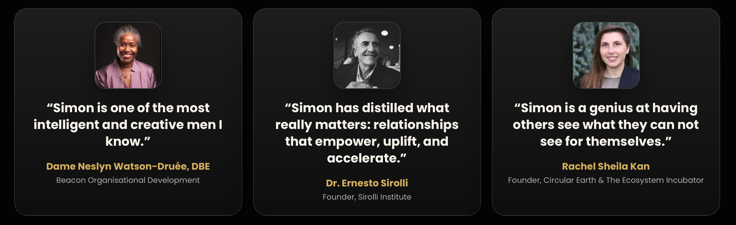 Simon Hedley Testimonials